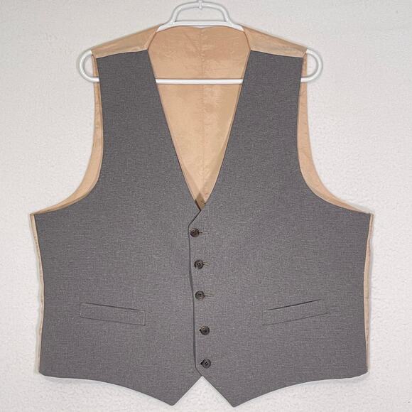 Sears Century Club Gray 3 Piece Business Suit Set Gray Mens 46R 40x31.5 Vintage - Picture 5 of 14